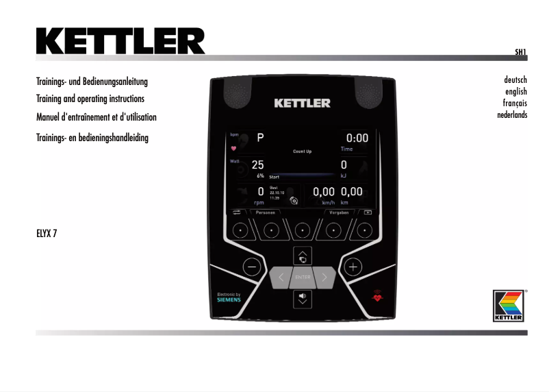 Image de la première page du manuel de l'appareil Elyx 7