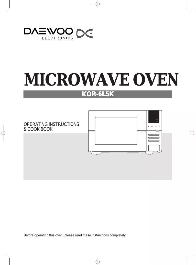 Page n°1 - Manuel utilisateur Daewoo KOR-6L5K