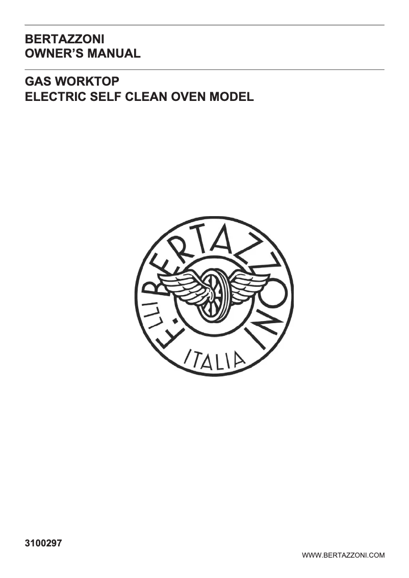 Page 1 de la notice Manuel utilisateur Bertazzoni HERT486GDFSAVT