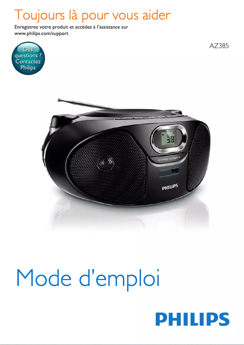 Página 1 del manual Manual de usuario Philips AZ385