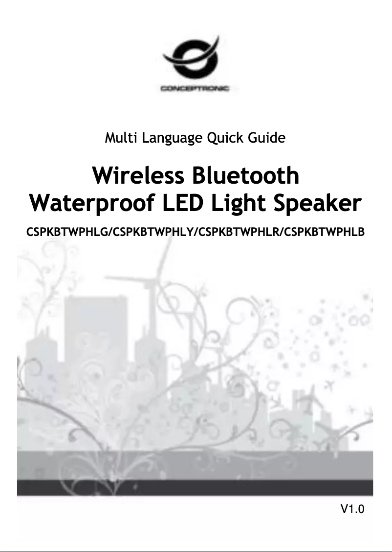 Image de la première page du manuel de l'appareil CSPKBTWPHLR