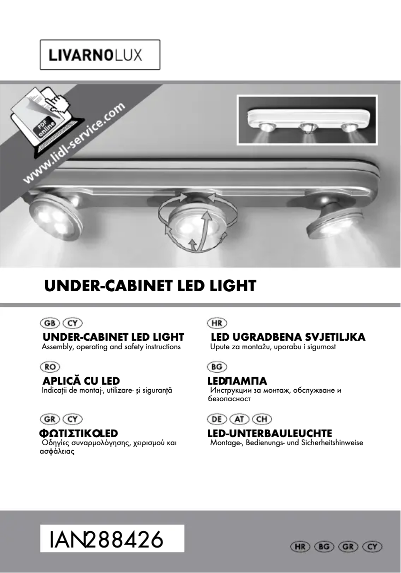 Page n°1 - Manuel utilisateur Livarno Lux IAN 288426