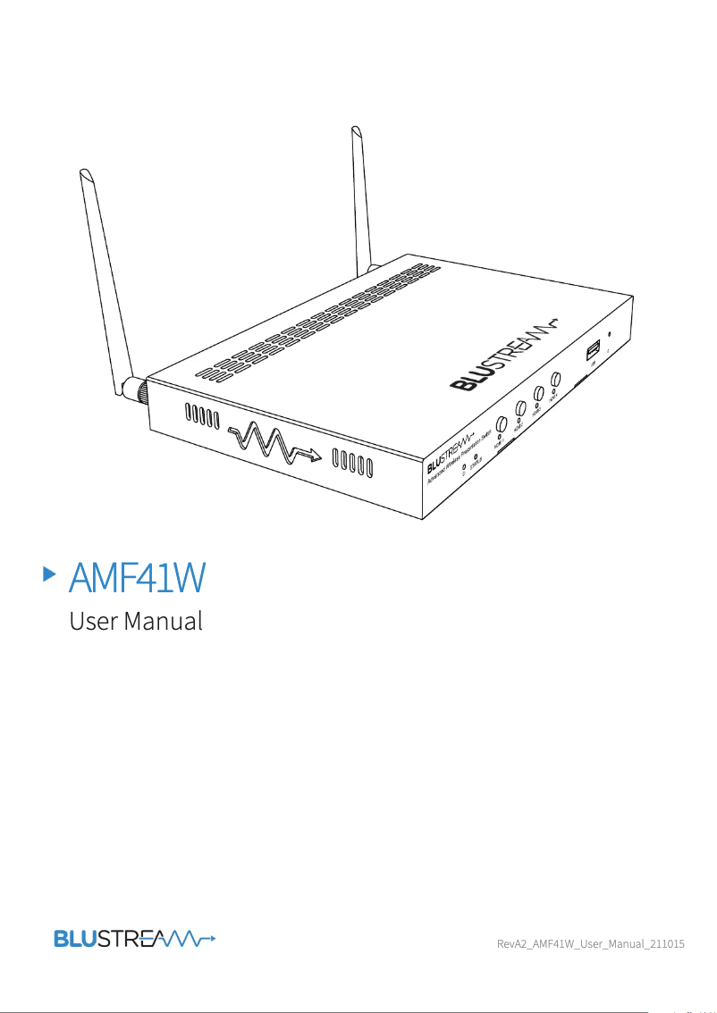 Page n°1 - Manuel utilisateur Blustream AMF41W