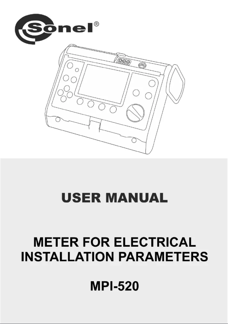 Page n°1 - Manuel utilisateur Sonel MPI-520