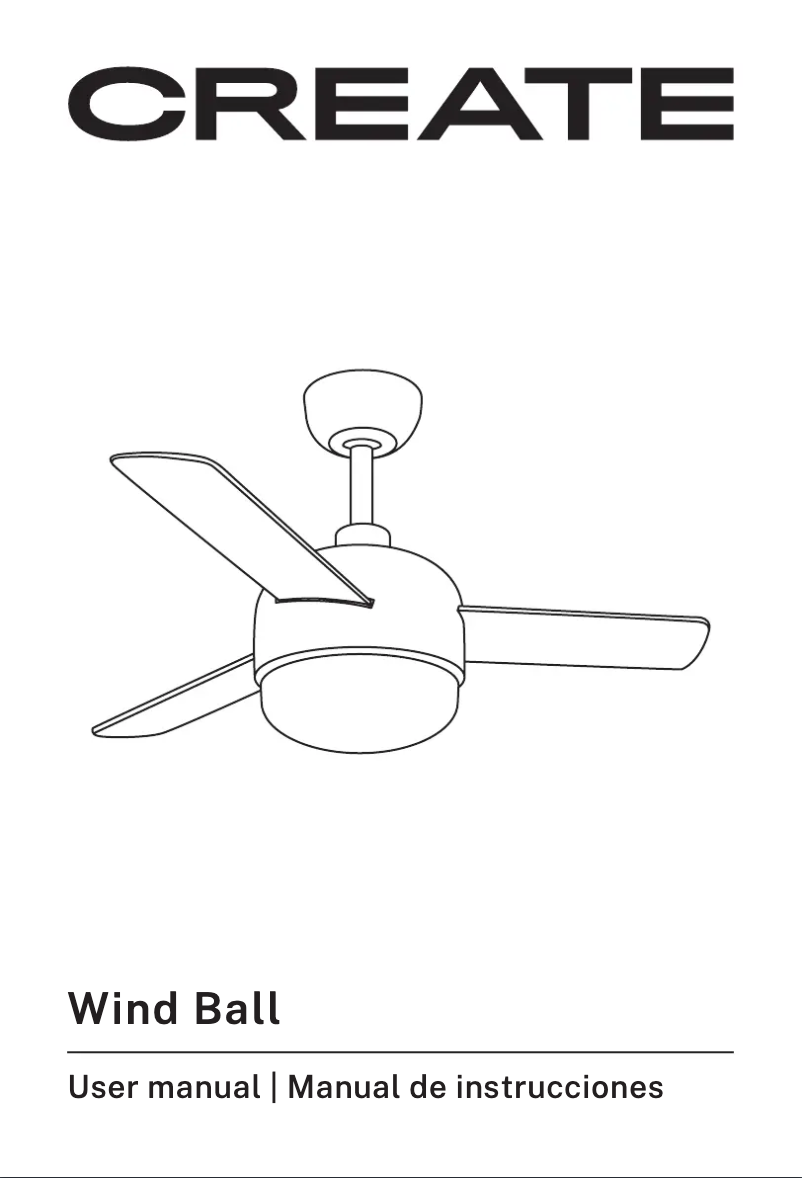 Page 1 de la notice Manuel utilisateur Create WIND BALL
