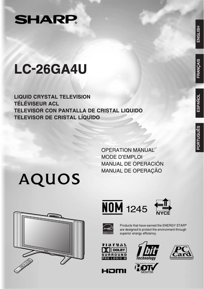 Image de la première page du manuel de l'appareil LC-26GA4U