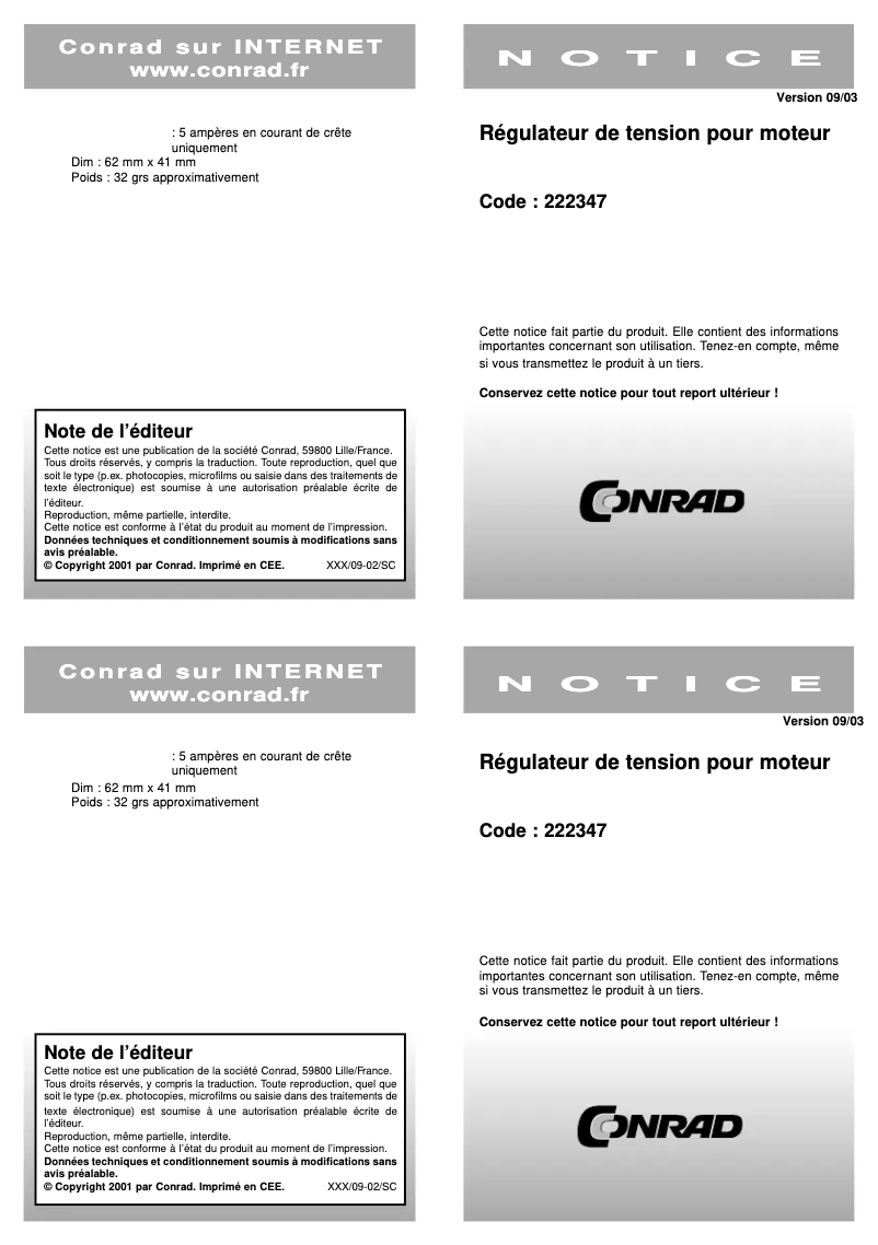 Page n°1 - Manuel utilisateur MFA 919D2P