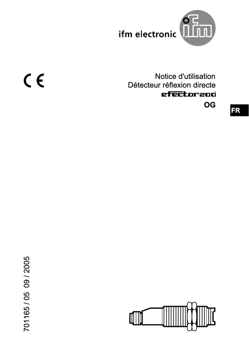 Page 1 de la notice Manuel utilisateur IFM OG5076