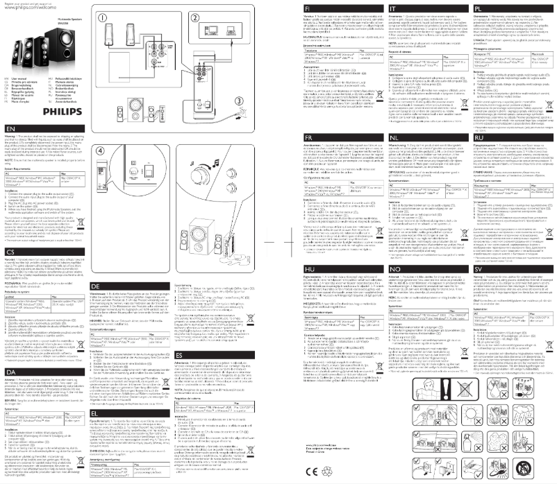 Page 1 de la notice Mode d'emploi Philips SPA3350