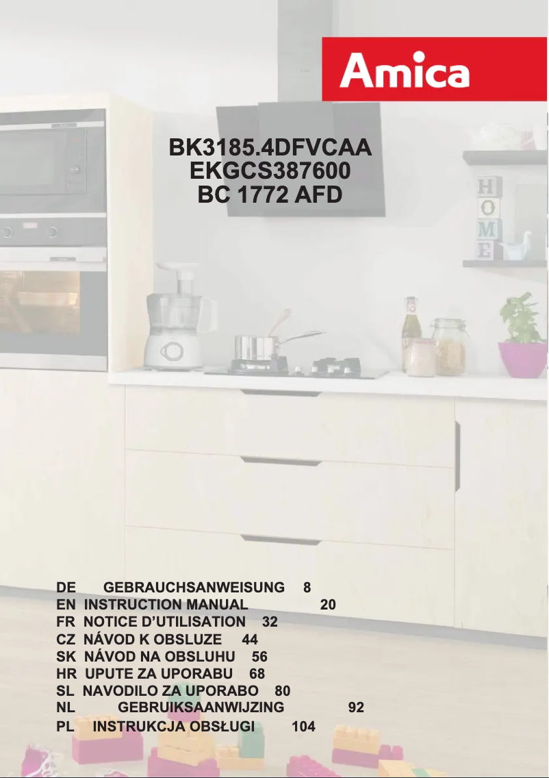 Page n°1 - Manuel utilisateur Amica EKGCS 387 600