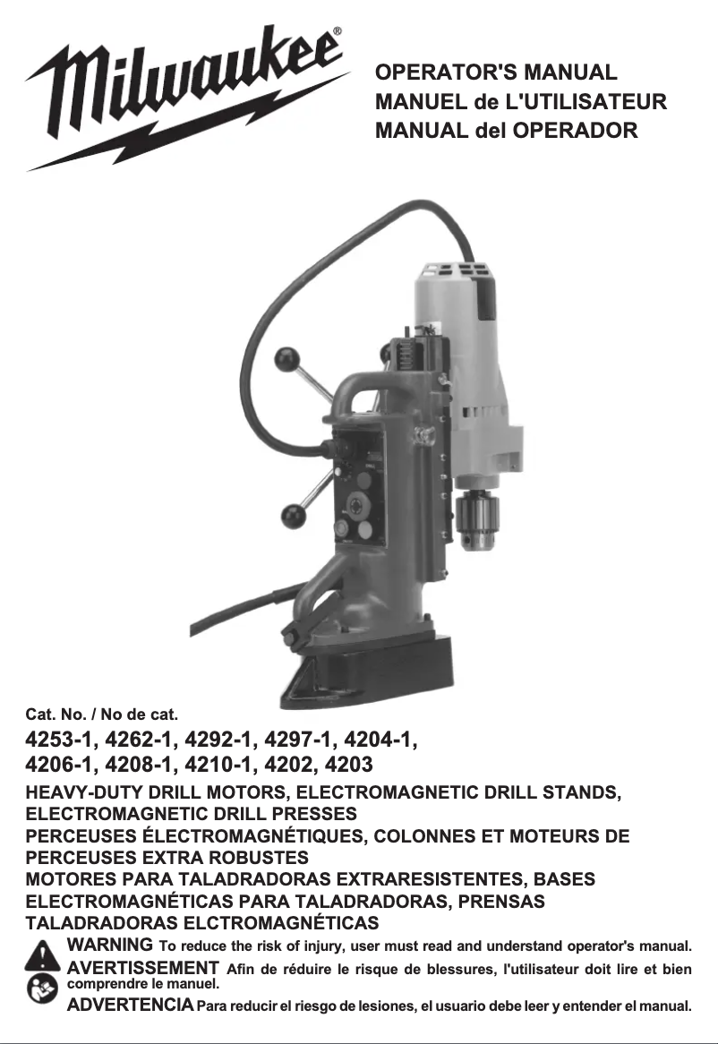 Page n°1 - Manuel utilisateur Milwaukee 4203