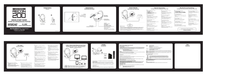 Page 1 de la notice Manuel utilisateur Turtle Beach Recon 200