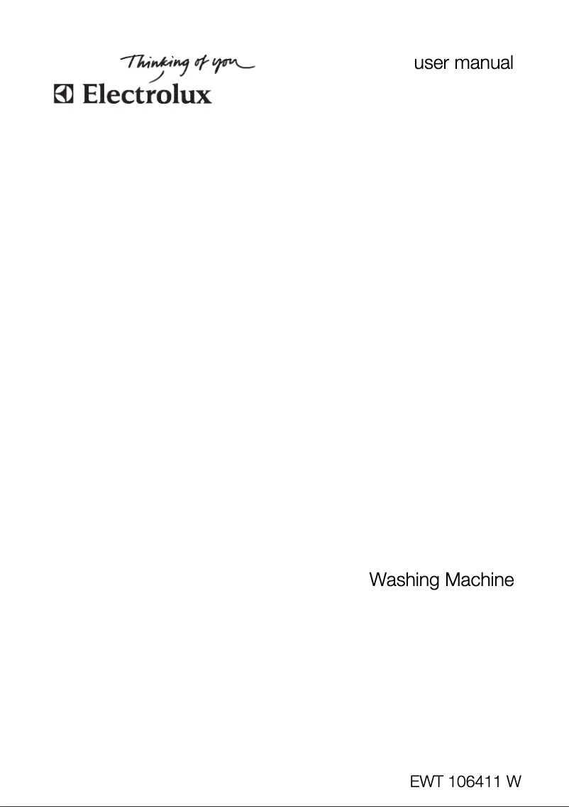 Page 1 de la notice Manuel utilisateur Electrolux EWT 106411 W