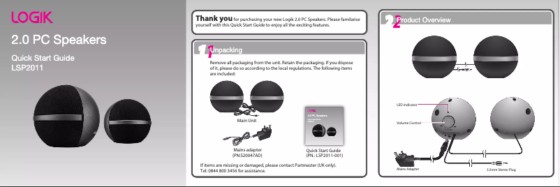 Imagen de la primera página del manual del dispositivo LSP2011