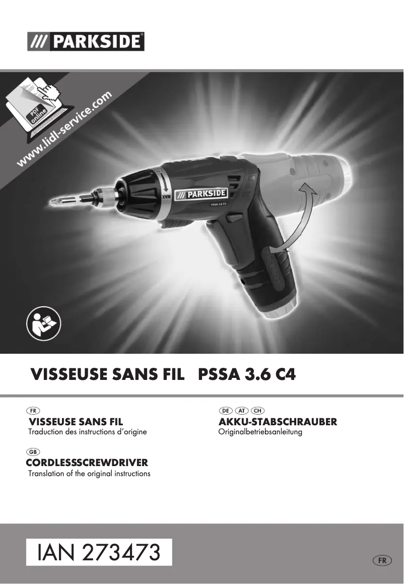 Image de la première page du manuel de l'appareil PSSA 3.6 C4