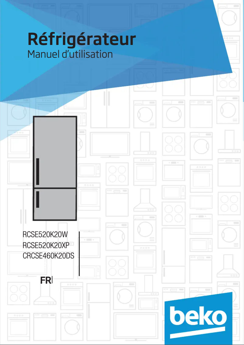 Page n°1 - Manuel utilisateur Beko CRCSE460K20DS