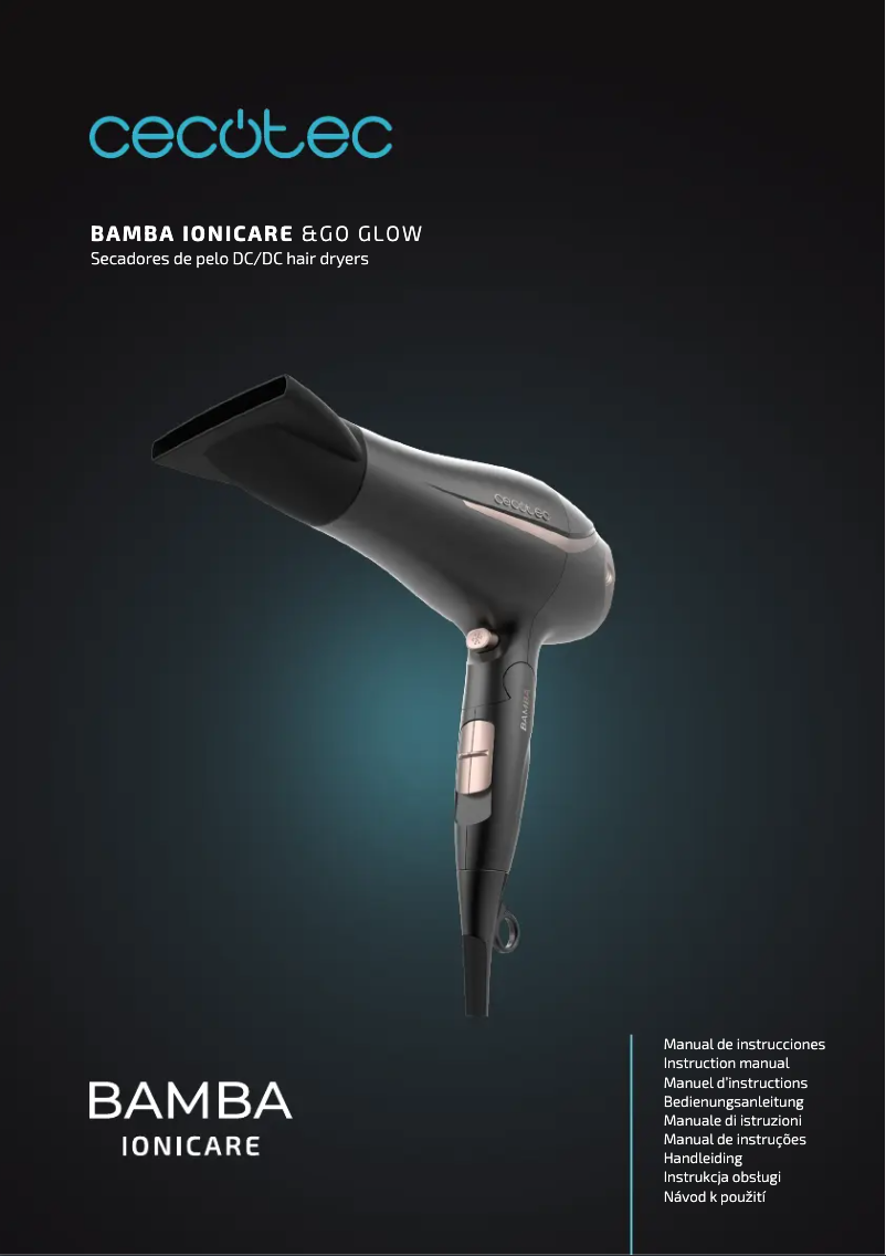 Page 1 de la notice Manuel utilisateur Cecotec IoniCare &Go Glow