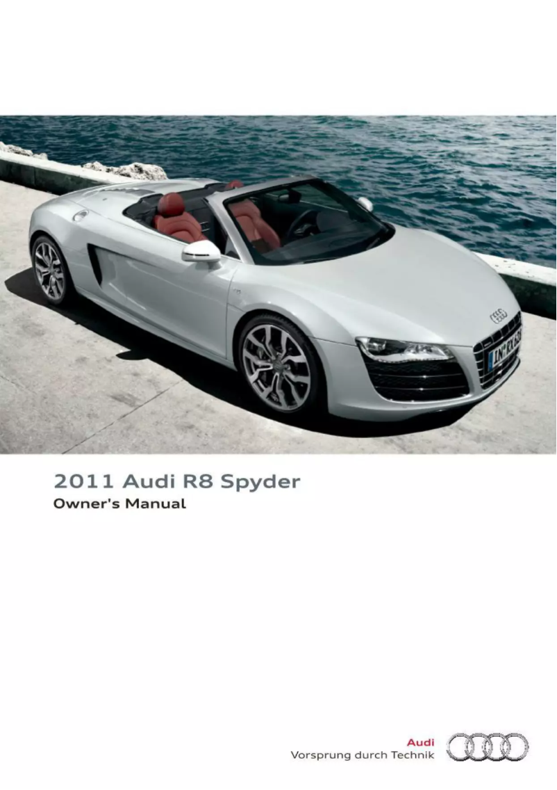 Page 1 de la notice Manuel utilisateur Audi R8 Spyder (2011)