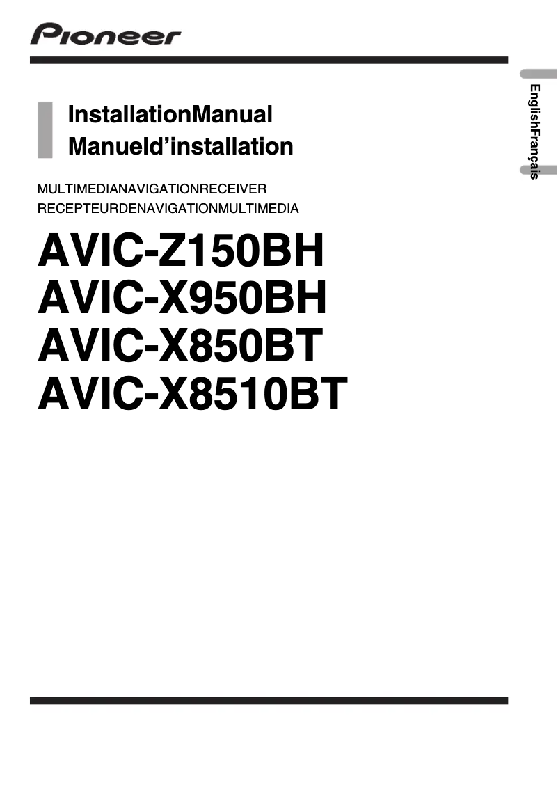 Page n°1 - Manuel utilisateur Pioneer AVIC-Z150BH