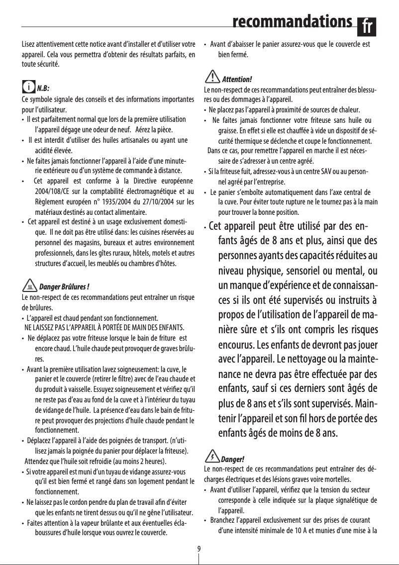 Image de la première page du manuel de l'appareil F38436