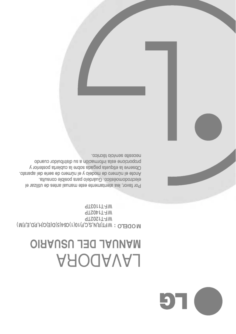 Página 1 del manual Manual de usuario LG WFT10C65DF