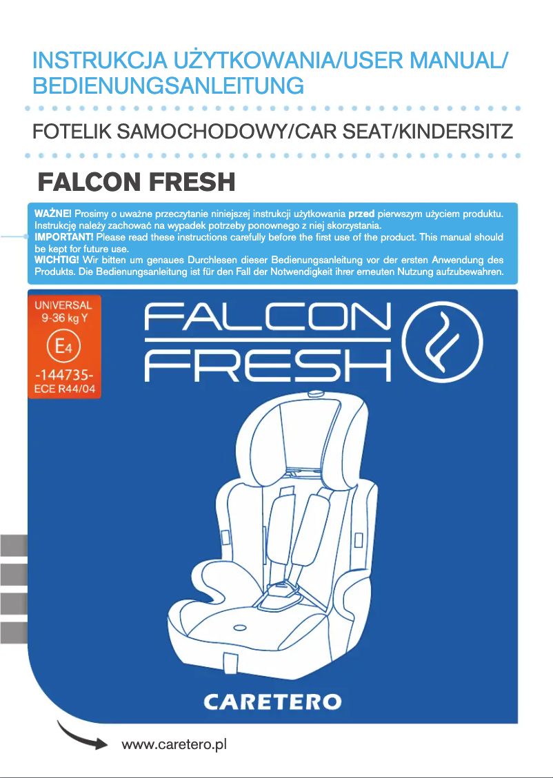 Image de la première page du manuel de l'appareil Falcon Fresh