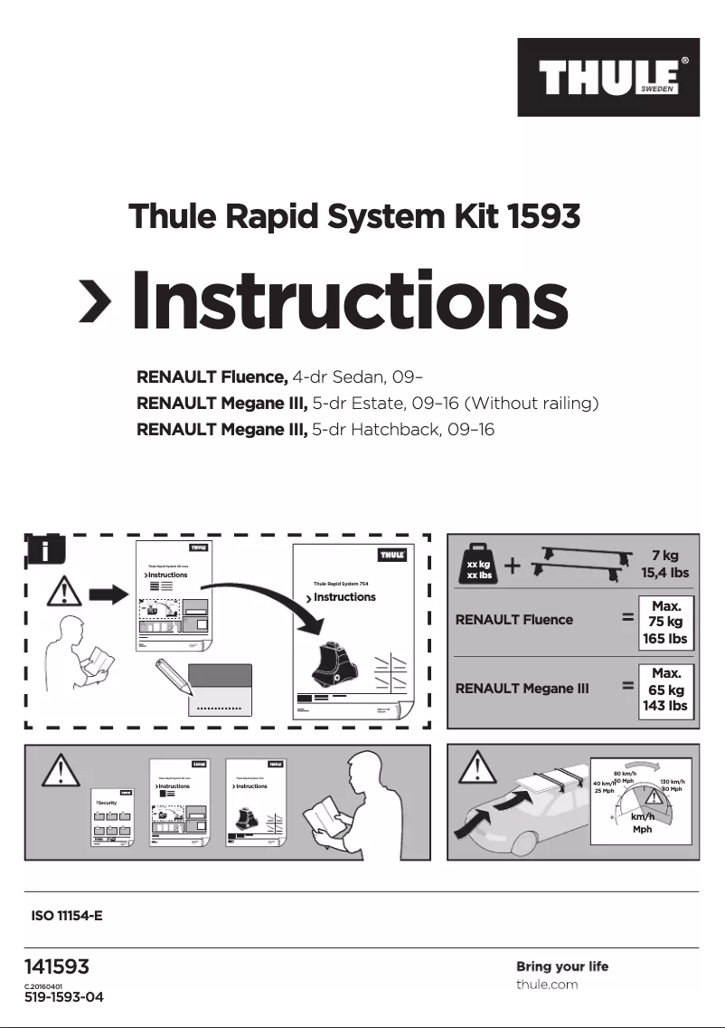 Image de la première page du manuel de l'appareil Rapid System Kit 1593
