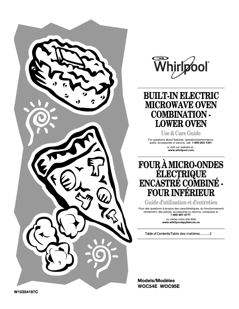 Page 1 de la notice Manuel d'utilisation et d'entretien Whirlpool WOC95EC0AS