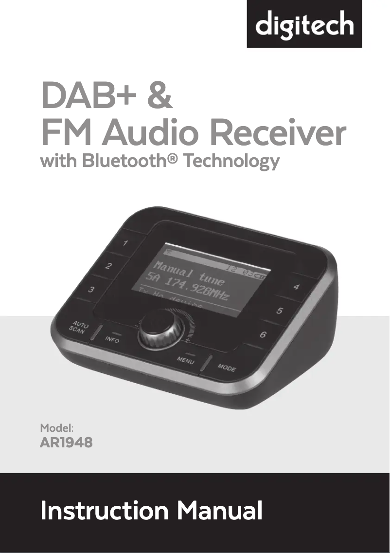 Image de la première page du manuel de l'appareil AR1948