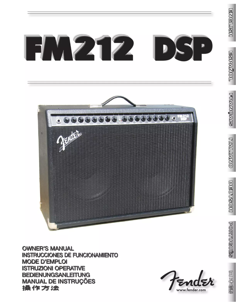 Page n°1 - Manuel utilisateur Fender FM212 DSP