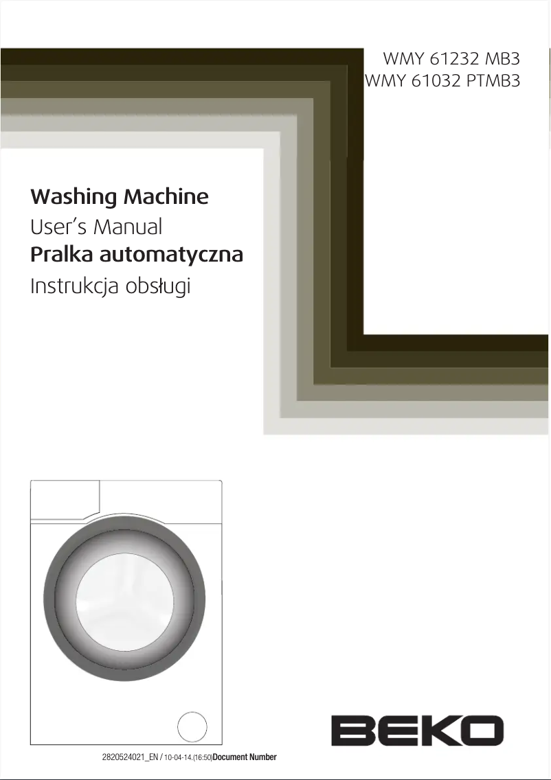 Page n°1 - Manuel utilisateur Beko WMY 61232 MB3