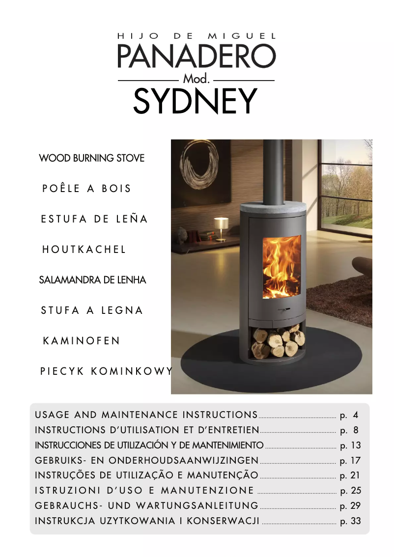 Page n°1 - Manuel utilisateur Panadero Sydney