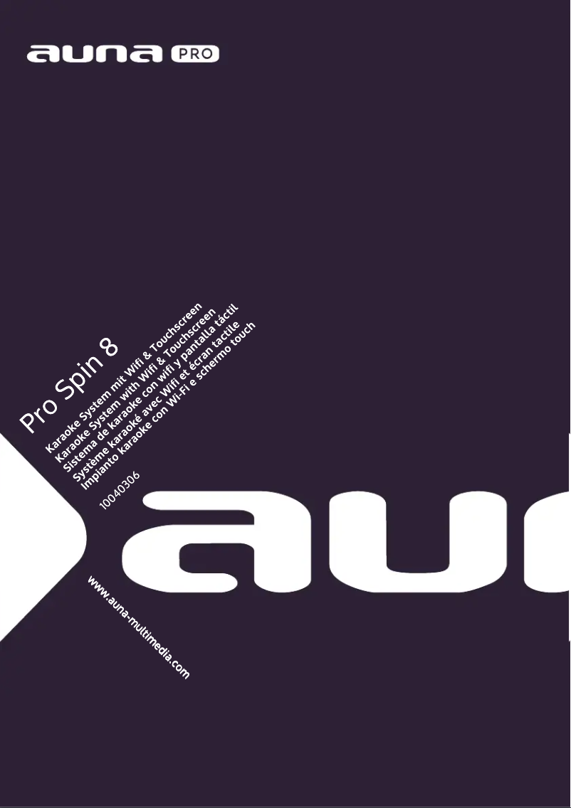 Page 1 de la notice Manuel utilisateur Auna Pro Spin 8