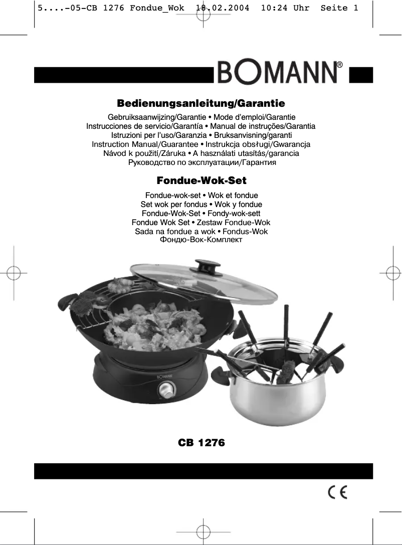 Page 1 de la notice Manuel utilisateur Bomann CB 1276