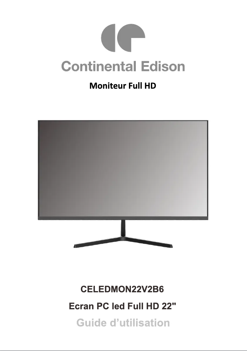 Page 1 de la notice Manuel utilisateur Continental Edison CELEDMON22V2B6
