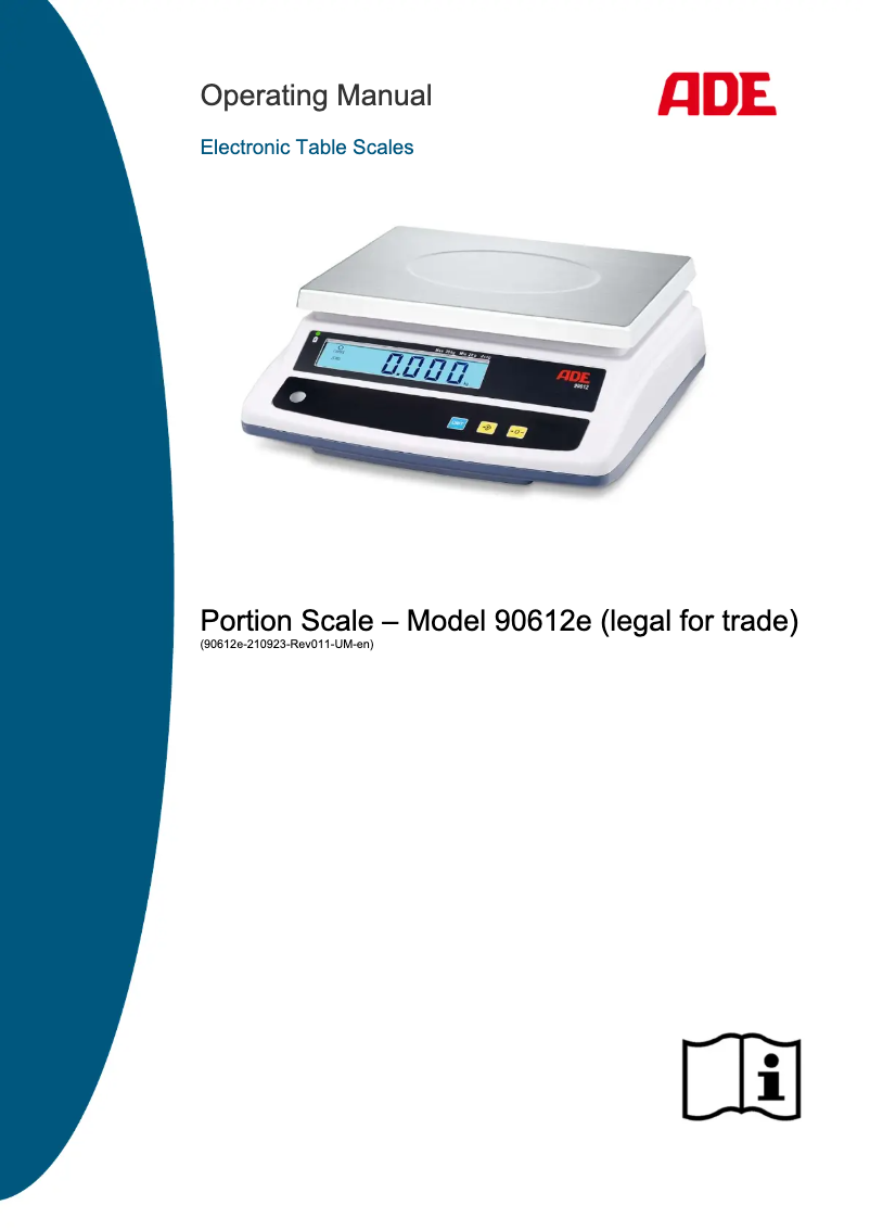 Page 1 de la notice Manuel utilisateur ADE 90612e