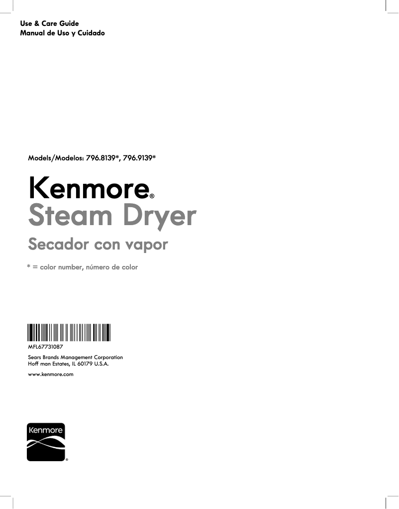 Page 1 de la notice Manuel utilisateur Kenmore 796.81392