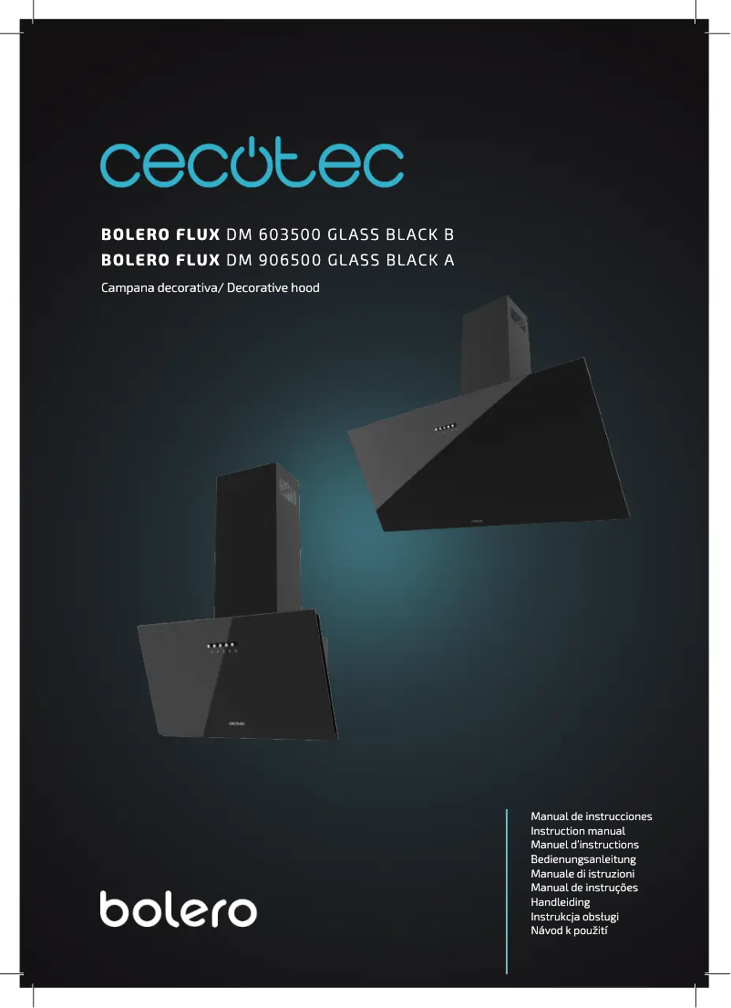 Page 1 de la notice Manuel utilisateur Cecotec Bolero Flux DM 906500