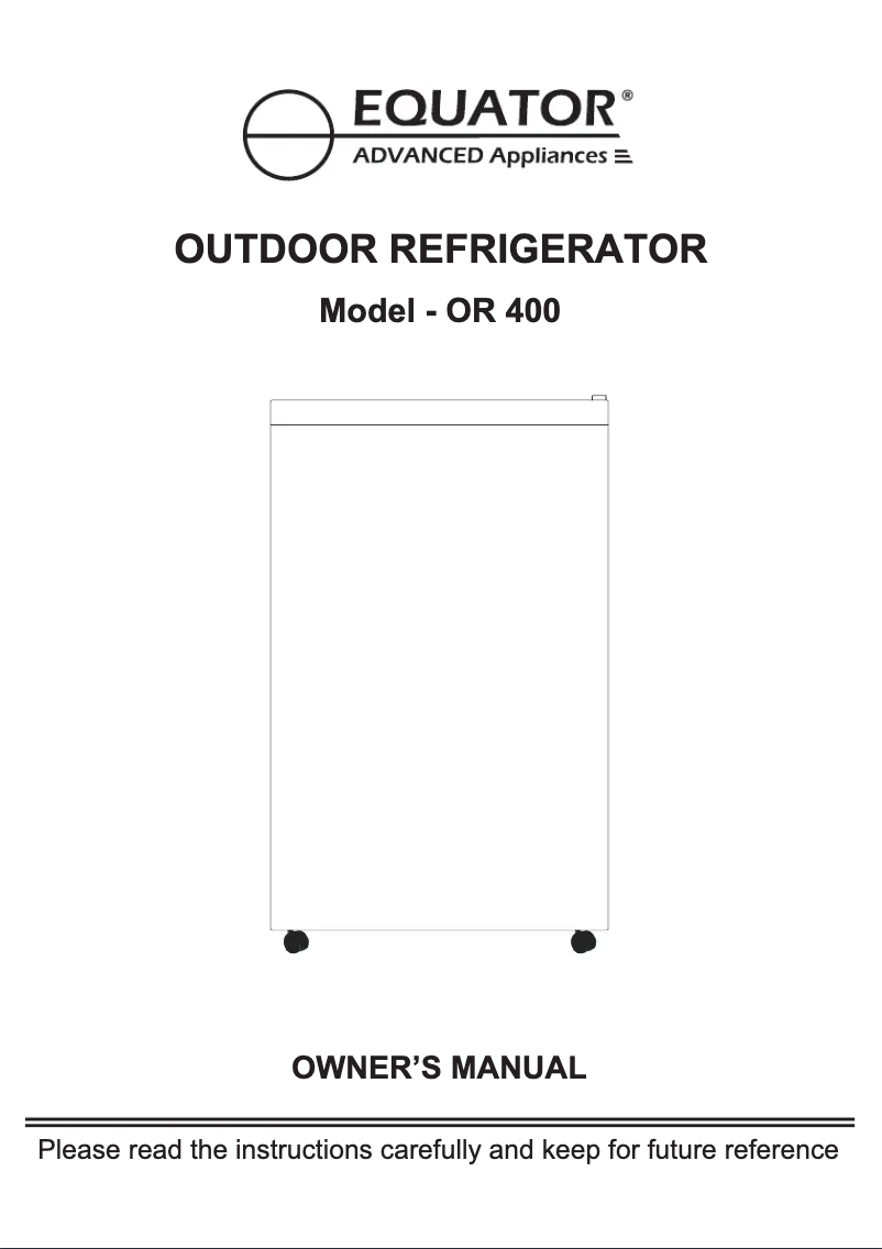 Image de la première page du manuel de l'appareil OR 400