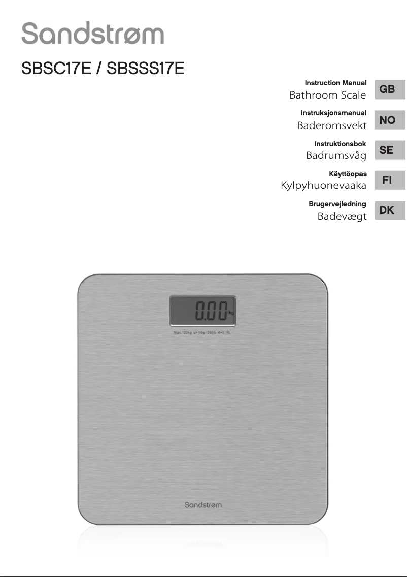 Page 1 de la notice Manuel utilisateur Sandstrøm SBSSS17E