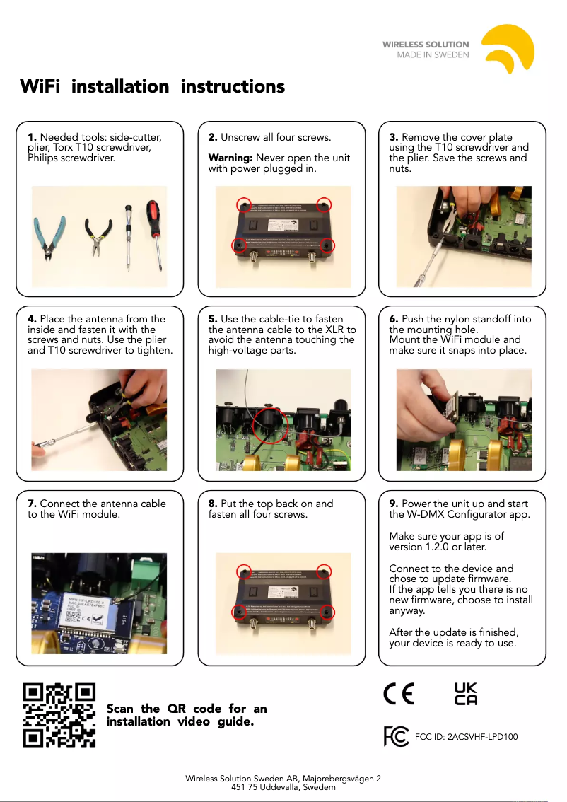 Page n°1 - Manuel utilisateur Wireless Solution WiFi upgrade for G6
