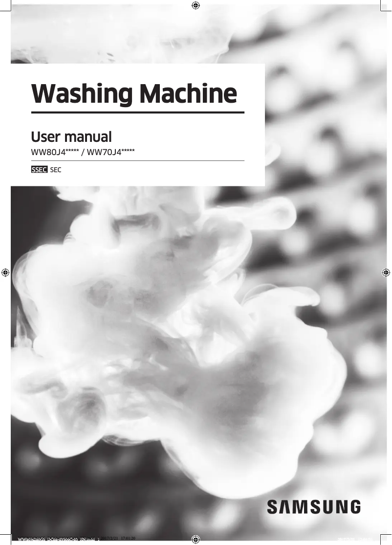 Page 1 de la notice Manuel utilisateur Samsung WW70J4213IW