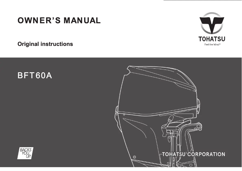 Página 1 del manual Manual de usuario Tohatsu BFT60A