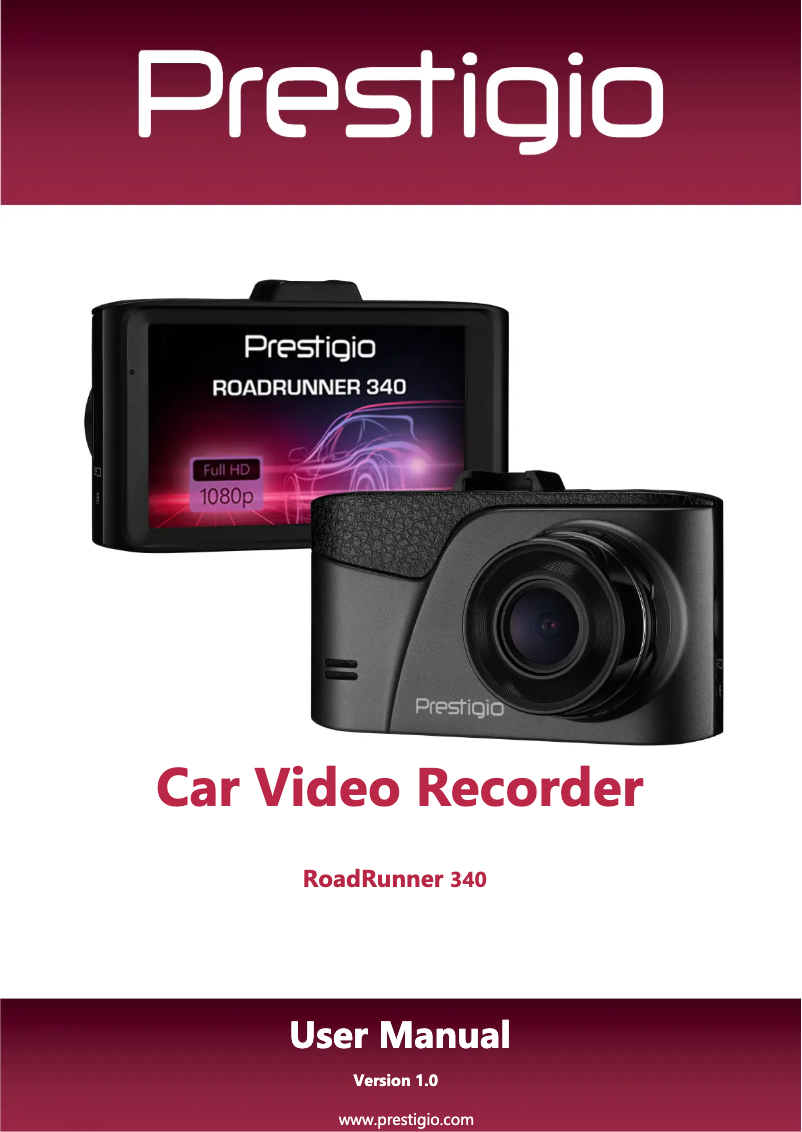 Page n°1 - Manuel utilisateur Prestigio RoadRunner 340