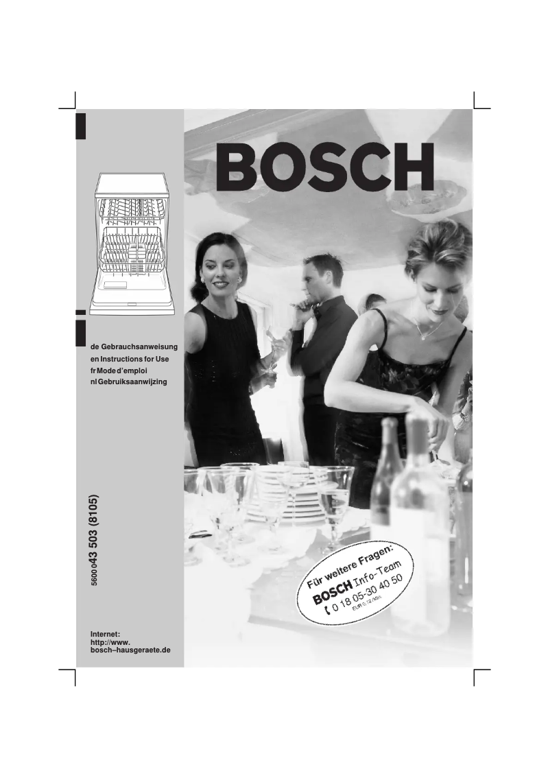 Page 1 de la notice Manuel utilisateur Bosch SGS4442