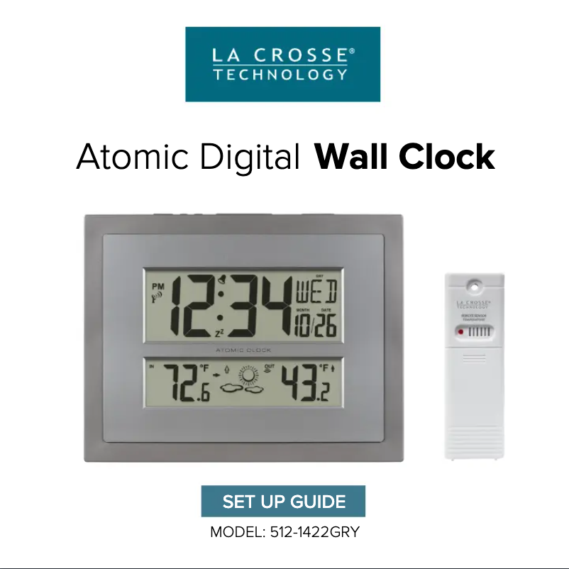 Page 1 de la notice Manuel utilisateur La Crosse Technology 512-1422GRY