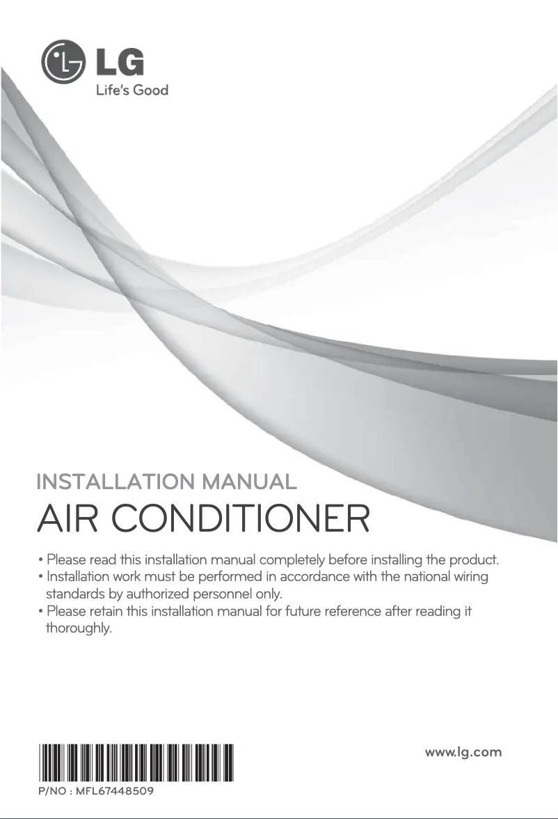 Page 1 de la notice Manuel utilisateur LG AVUQ18GJLA0