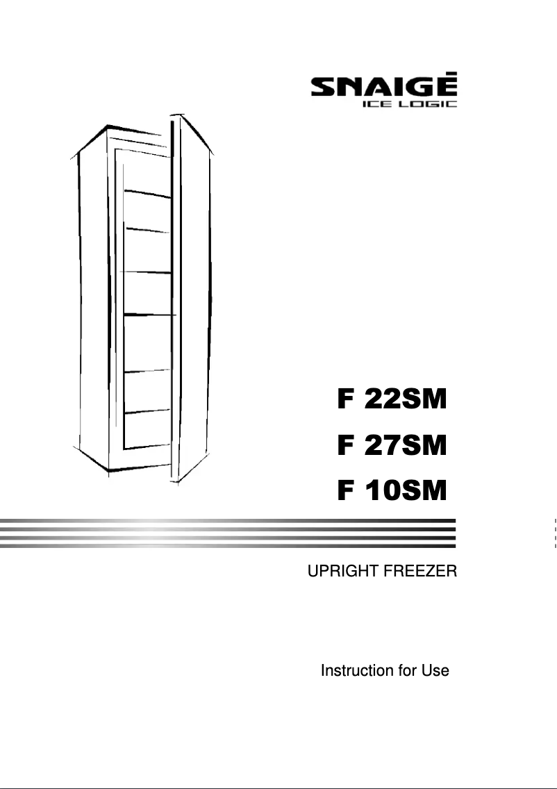 Page n°1 - Manuel utilisateur Snaigė Ice Logic F 27SM-T1000E1