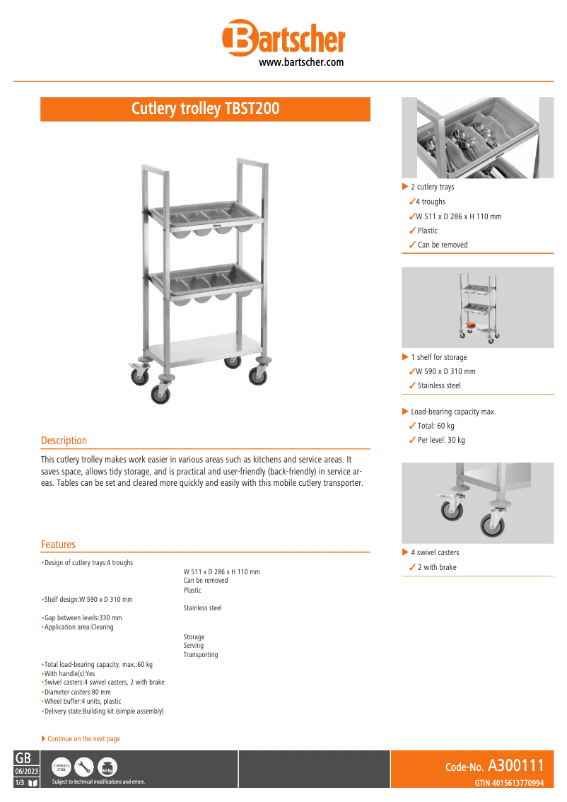 Image de la première page du manuel de l'appareil TBST200