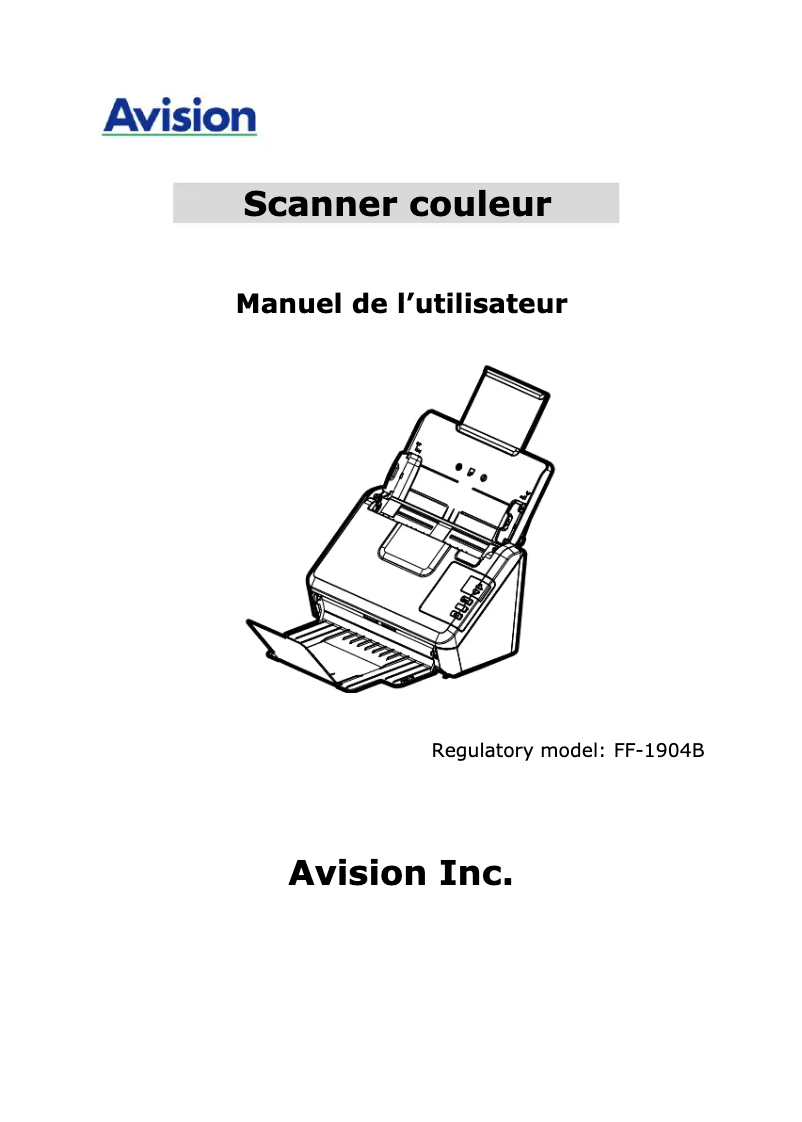 Page 1 de la notice Manuel utilisateur Avision AV332U